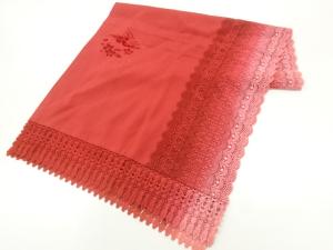 レース切りビロード花模様ショール